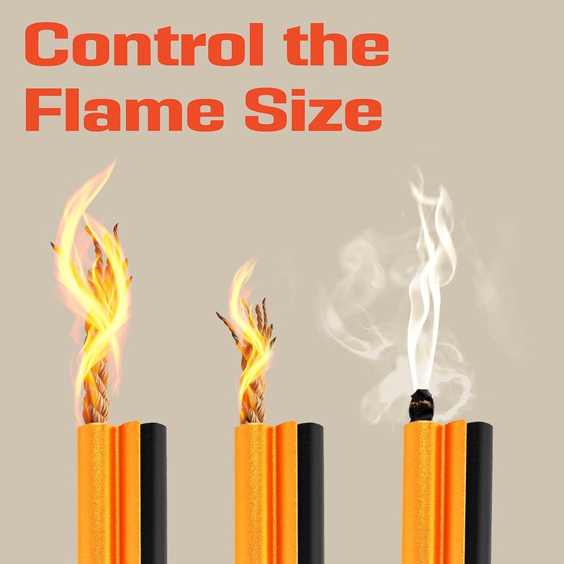 PREPARED4X Fire Starter Survival Tool - All-in-One Flint and Steel Fire Starter Kit - Ferro Rod Fire Starter with 36" Waterproof Tinder Wick Rope and Steel Fire Striker - Patented Firestarter | - Image 4